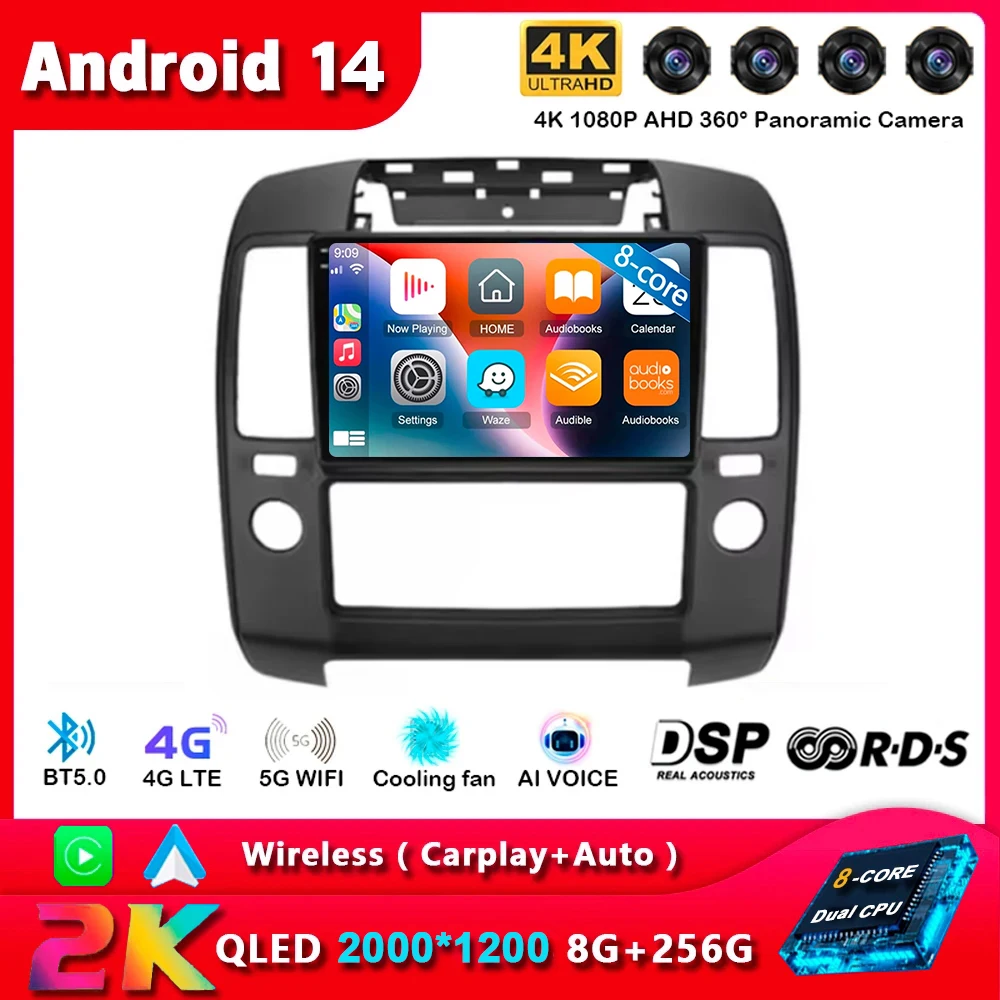 

Android 14 Carplay For Nissan Navara 3 D40 2004 2005 2006 2007 2008-2010 Car Radio GPS Stereo Multimedia Player 2din Head Unit