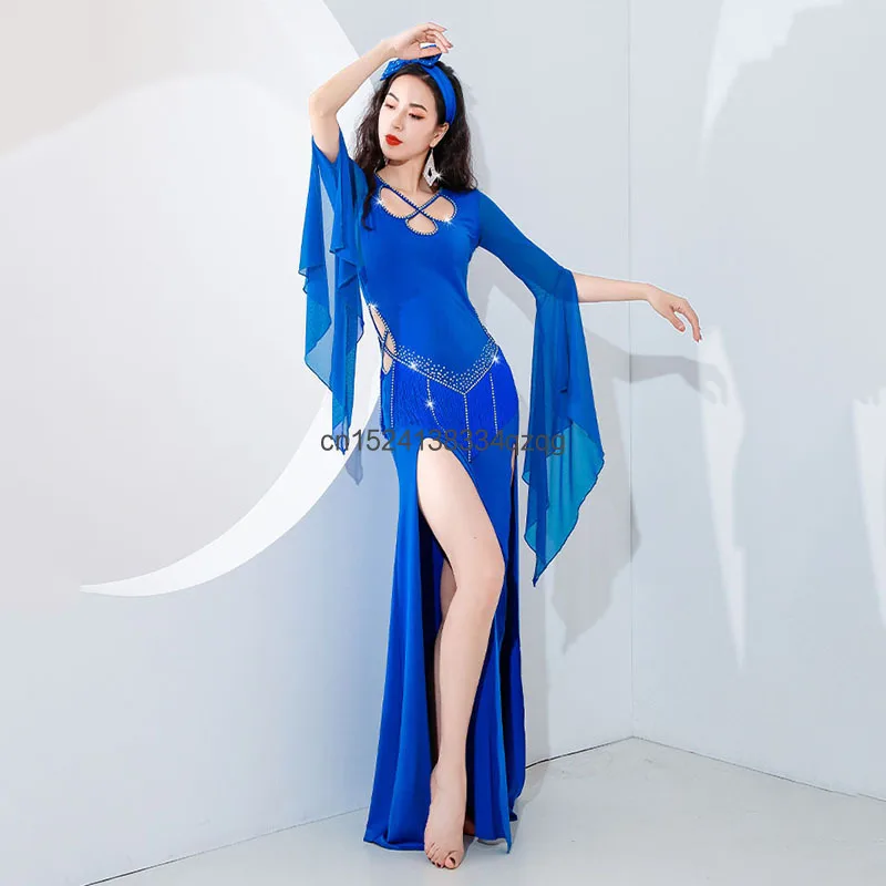 Nuevo vestido de actuación profesional de danza del vientre danza oriental Irak bata de diamante caliente vestido de actuación vestido de danza del vientre