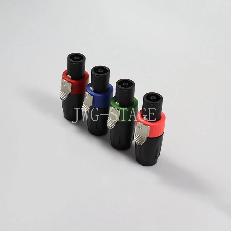 10pcs/lot High Quality Pure Copper Four Core Speaker Plug Solderless Ohmic Plug Power Amplifier Audio Plug