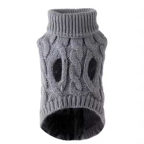 New Pet Small Pet Dog Clothes Sweater Fashion Autumn Winter Solid Fried Dough Twists Knitting Warm Comfort Clothing - Image 11