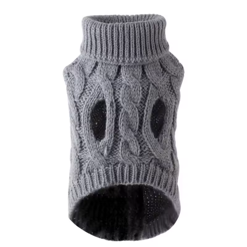 New Pet Small Pet Dog Clothes Sweater Fashion Autumn Winter Solid Fried Dough Twists Knitting Warm Comfort Clothing - Image 11