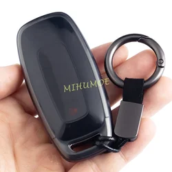 For Nissan Kicks Pathfinder Rogue X-Trail Qashqai (J12) Ariya Juke Black Transparent Car Key Fob Case Cover Keychain Protector