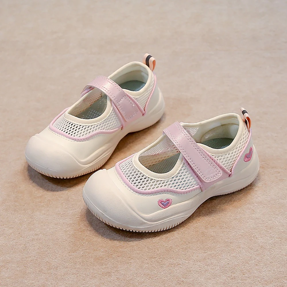 Summer Sandals For Girls Mesh Fabric Breathable Children's Sport Sandals Ergonomics Anti-slippery Kid's Sandals
