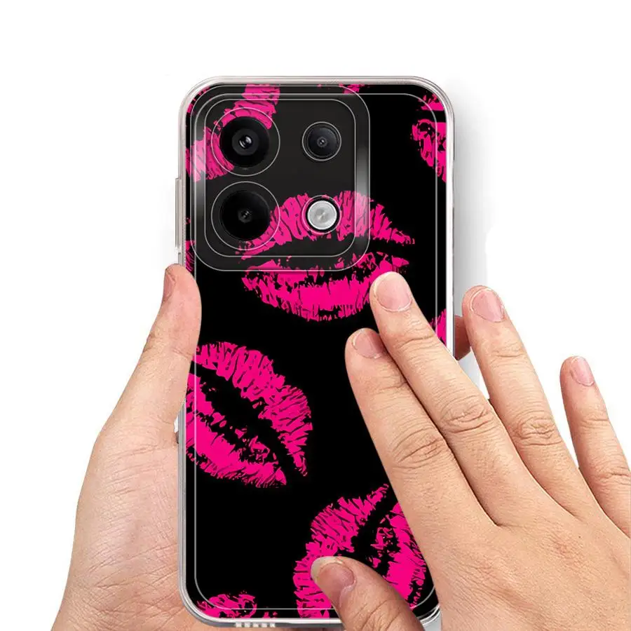Funda para Xiaomi Redmi 12C 9A 13C 9C A1 A2+ A5 14C 10C A3x cubierta suave arte labial