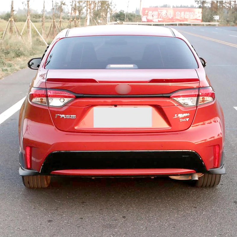 For Toyota Corolla Wrap Angle Carbon Fiber Rear Bumper Corner  Anti Collision Durable Car Spoiler High Quality Sports Kit 2019+