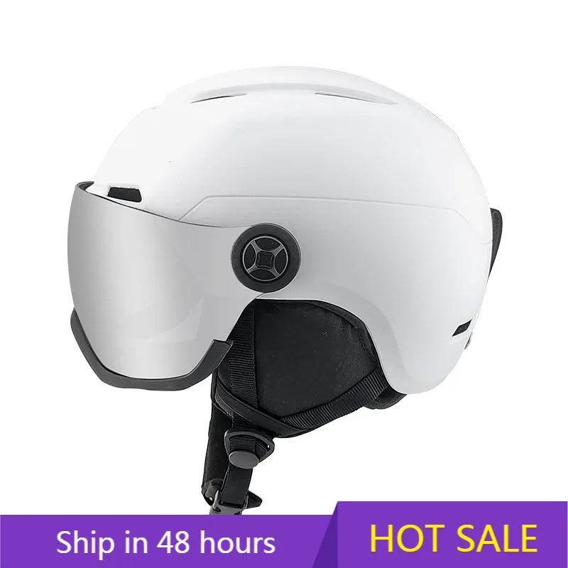 

POWER LEAP Snowboard Helmet Ski Helmet With In-Mold Ski Lens for Adults Durable PC&EPS Material Safety Snow Helmets With Goggles