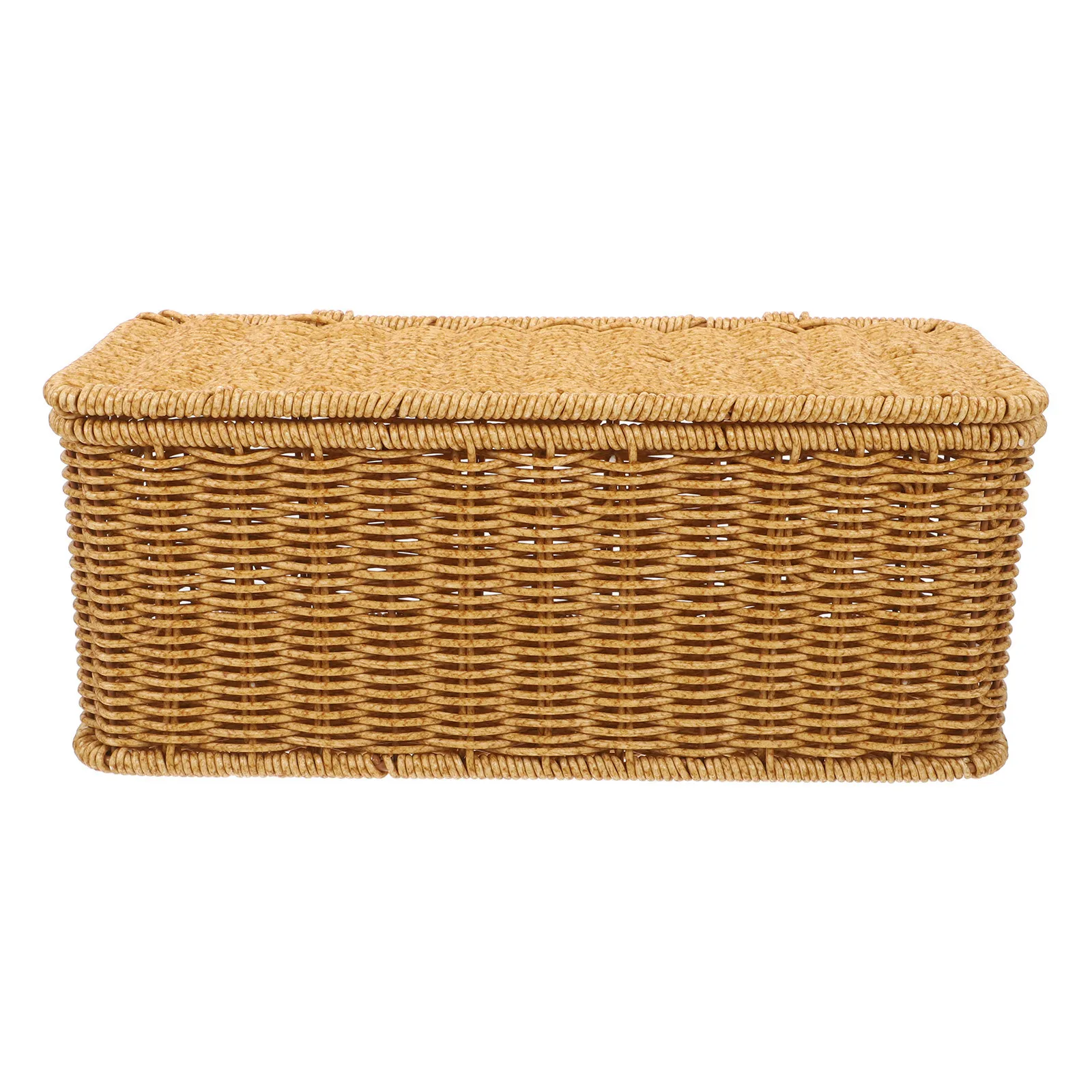 Caja organizadora de cables inspirada en ratán, almacenamiento de escritorio de gran capacidad para regleta de alimentación y Cables, solución de gestión de cables