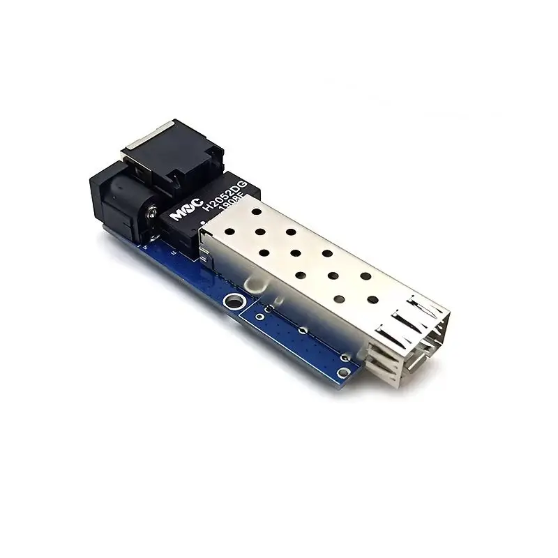 

Yunvo Supper Mini Media Converter With 1SFP Slot Small Size SFP Fiber Converter 10/100/1000M PCBA Board