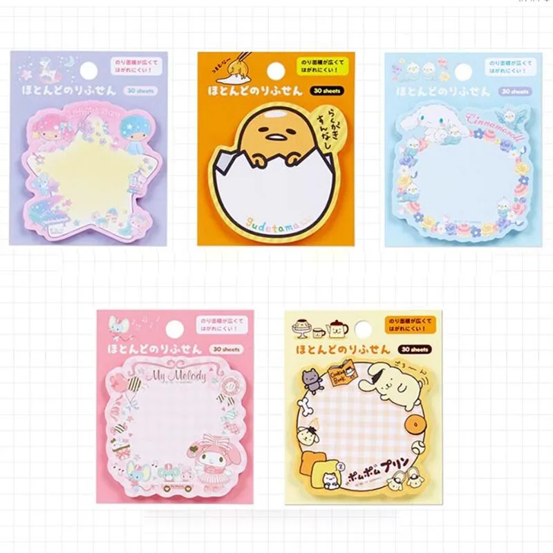 

10pcs/lot Sanrio Melody Cinnamoroll Memo Pad Cute Egg Sticky Notes Stationery Label Notepad Planner Sticker Post School Supplies