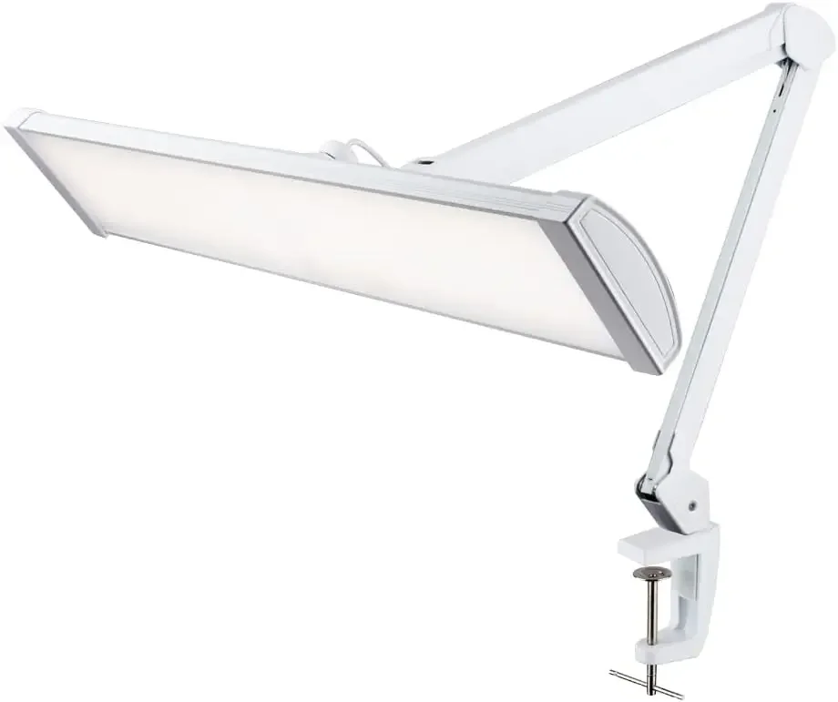 

3,500 Lumen LED Desk Lamp, Color Correlated Temperature, 3 Light Modes, Dimmable, 45W, 26 Inch Wide Metal Shade, 54