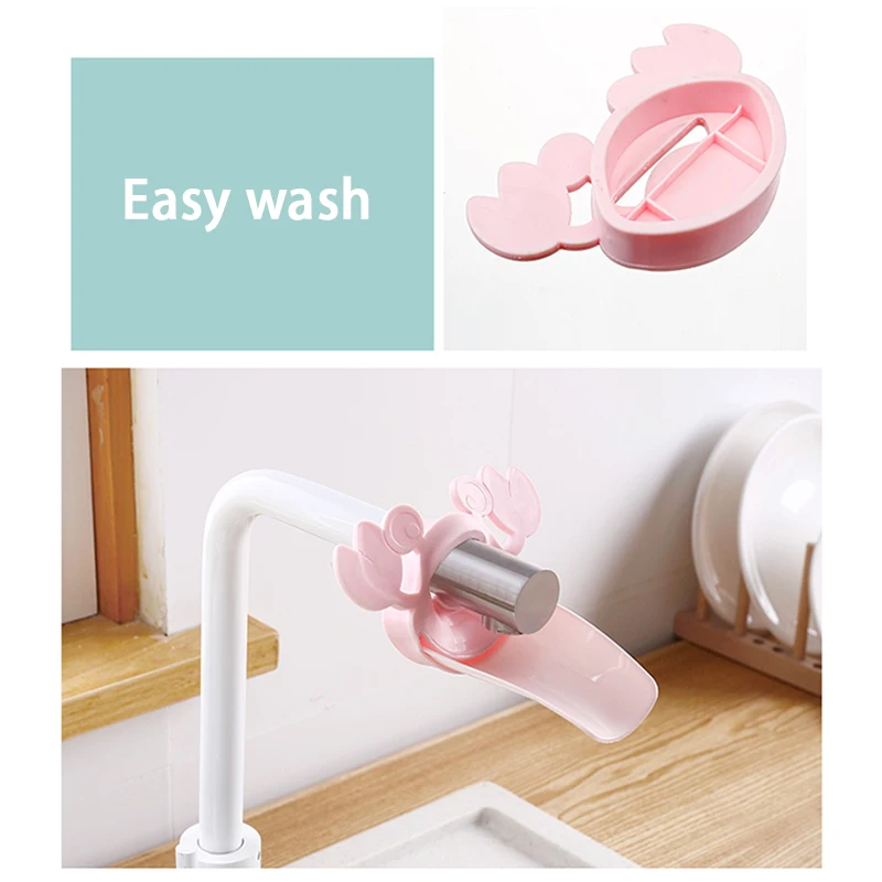 Children Kids Faucet Extender Washing Hands Toy Crab Faucet Extender Cartoon Baby Hand Washing Extension Splash Water Extender