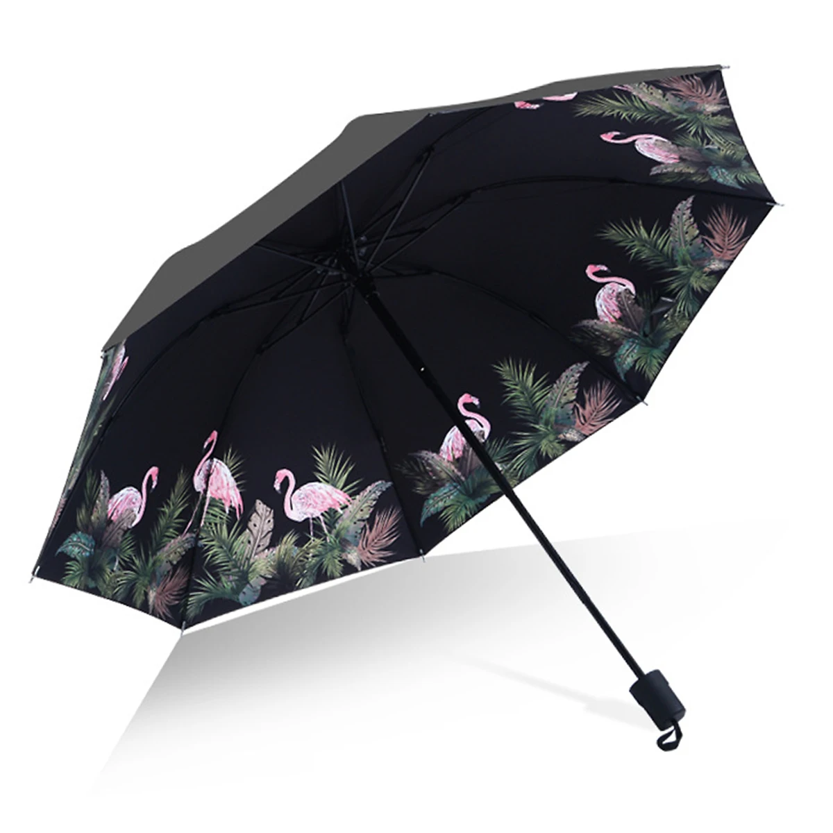 

Sunshade Umbrella Folding Sunny Umbrella Black Rubber Dual purpose Sun Umbrella Three fold Sunscreen Umbrella Umbrella