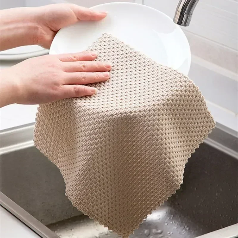 Anti-grease Wiping Rags for Kitchen Supplies Efficient Super Absorbent Microfiber Cleaning Cloth Kitchen Cleaning Towel Utensils