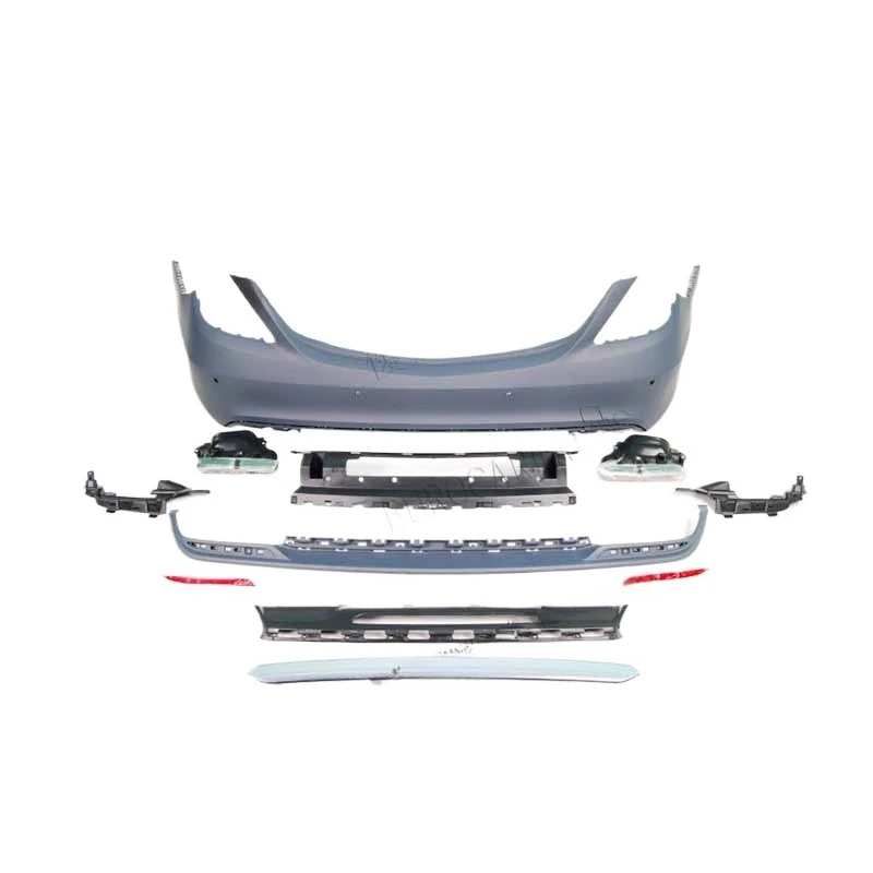 S Class W222 S63 2014-2017y pp Material Body Kit Front and Rear Bumper Side Shirts Exhaust Tip Light Cover Car Bumper for W222