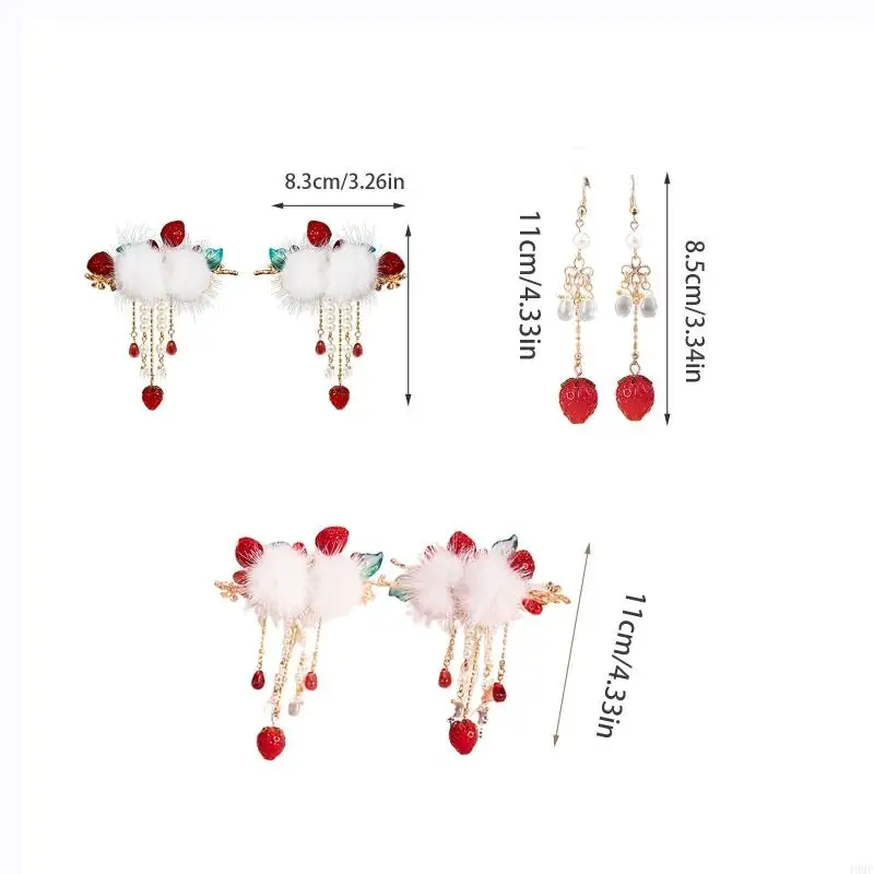 49 aardbeientashaarbooters voor frisse stijl Kids Festival Haarspeld Haar Supp