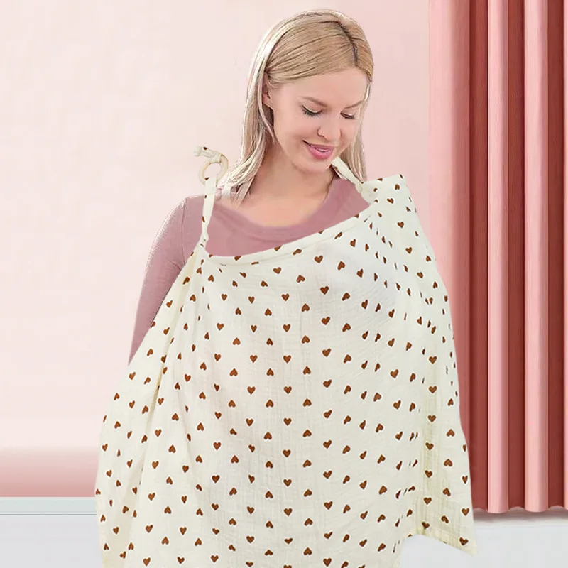 Maternidade impressão moda amamentação capa de bebê ao ar livre carrinho capa cobertor algodão capa de enfermagem para recém-nascido mamãe xale