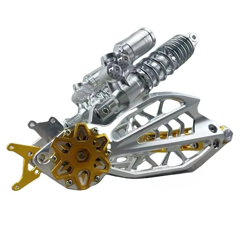 Motorcycle Modified Parts Upgraded 3rd Generation CNC Shock Absorber Set & Big Lotus Swing Arm Set