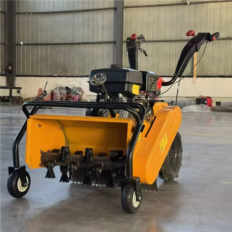 Walk Behind Brush Mower with Engine & Motor Mini Handle Design