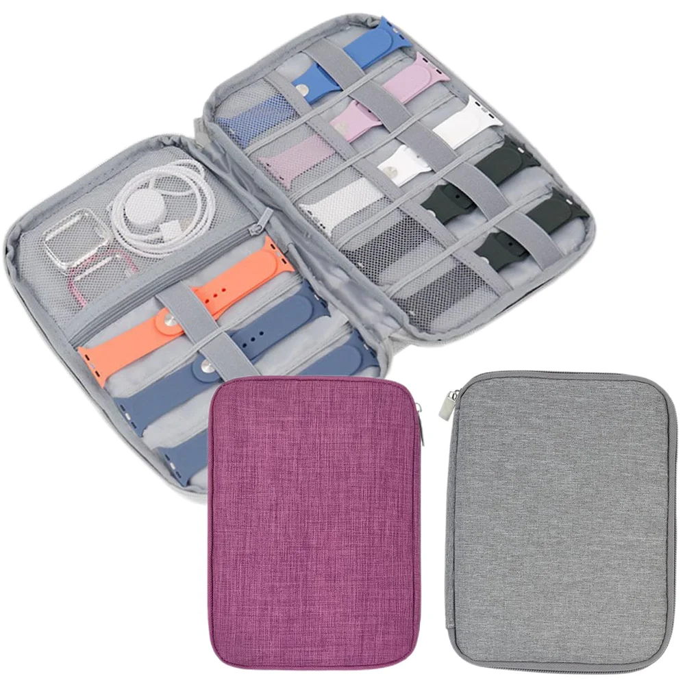 Watchbands box for Apple/Samsung/xiaomi Watch strap case data cable Travel smart Wriststrap storage bag Box watches organizer