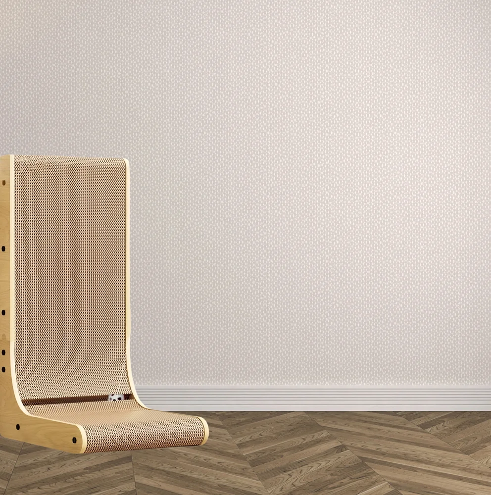 

Vertical L-shaped cat scratching tool