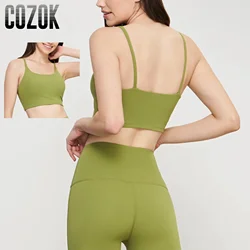 Lycra Comfort piękny tył biustonosz do jogi z miseczkami na piersi bieganie stanik sportowy dla kobiet siłownia Top elastyczna bielizna kobiety kamizelka Tank Top Fitness