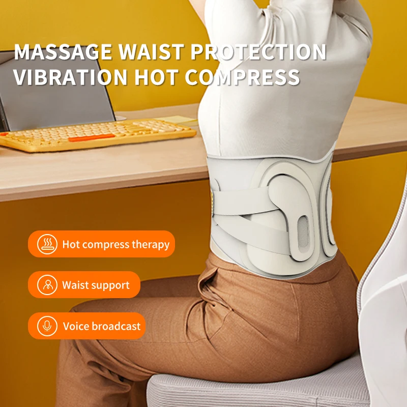 Winter Warm Graphene Massage Instrument Lumbar Heating Massager Hot Support Dual-use Multi-function Vibration Belt