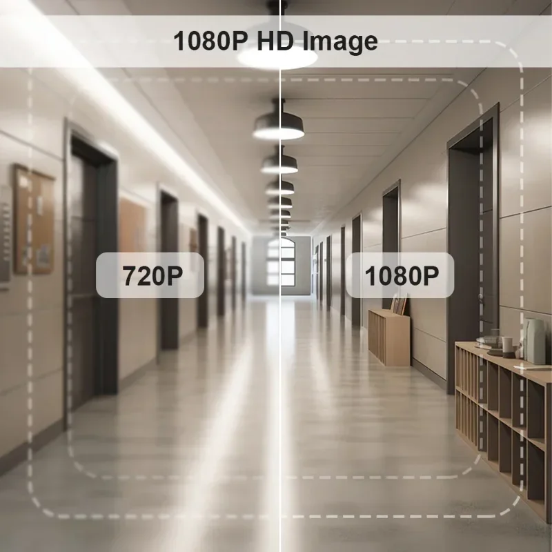 Mini Caméra de Sécurité Intelligente 1080P 2.4G WiFi, Radar à Micro-Ondes, Détection Humaine, Visionneuse Numérique de Porte