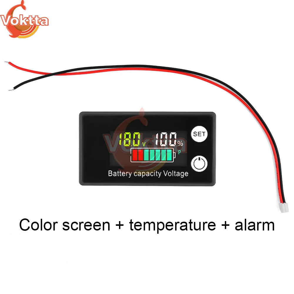 Imagem -03 - Lcd Digital Battery Capacidade Indicator Power Meter Chumbo-ácido Lithium Life Po4 Testador de Tensão para Carro Motocicleta 6133a dc 8100v