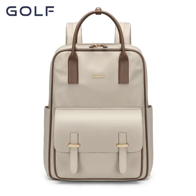 Golfe mochila bolsas para as mulheres 2024 designer de luxo feminino mochila vintage olhando viagem bolsa ombro commuter 15 polegada grande