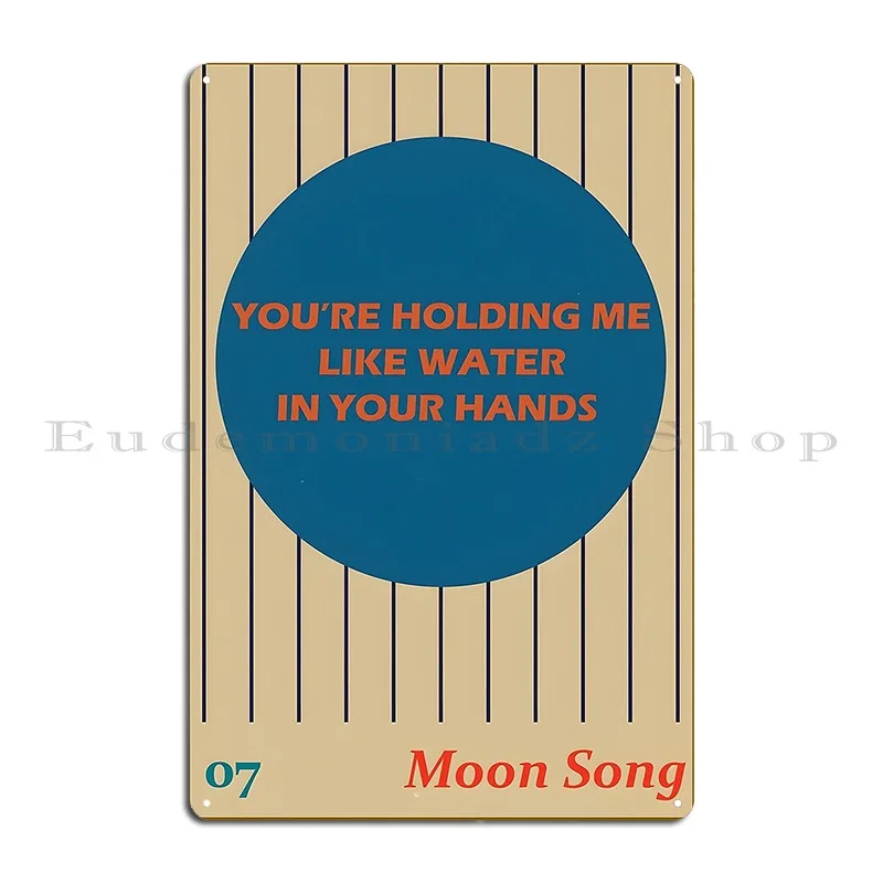 Phoebe Bridgers Moon Song Lyrics Metal Plaque Designer Living Room Painting Wall Cave Retro Tin Sign Poster