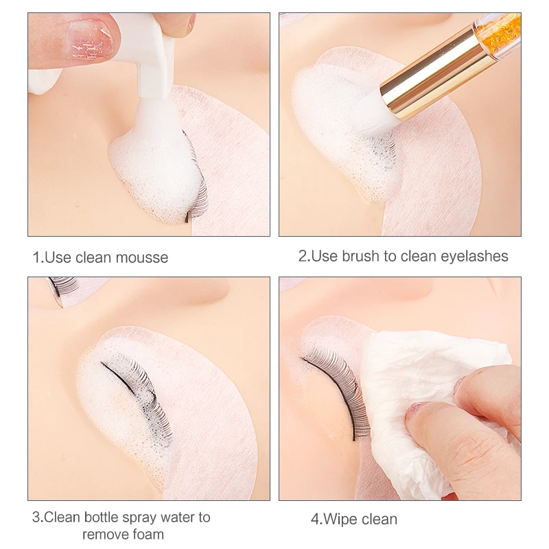 5 stücke Kristall Wimpern Reinigung Pinsel Lash Shampoo Pinsel Für Wimpern Verlängerung Peel Off Mitesser Entferner Make-Up-Tools