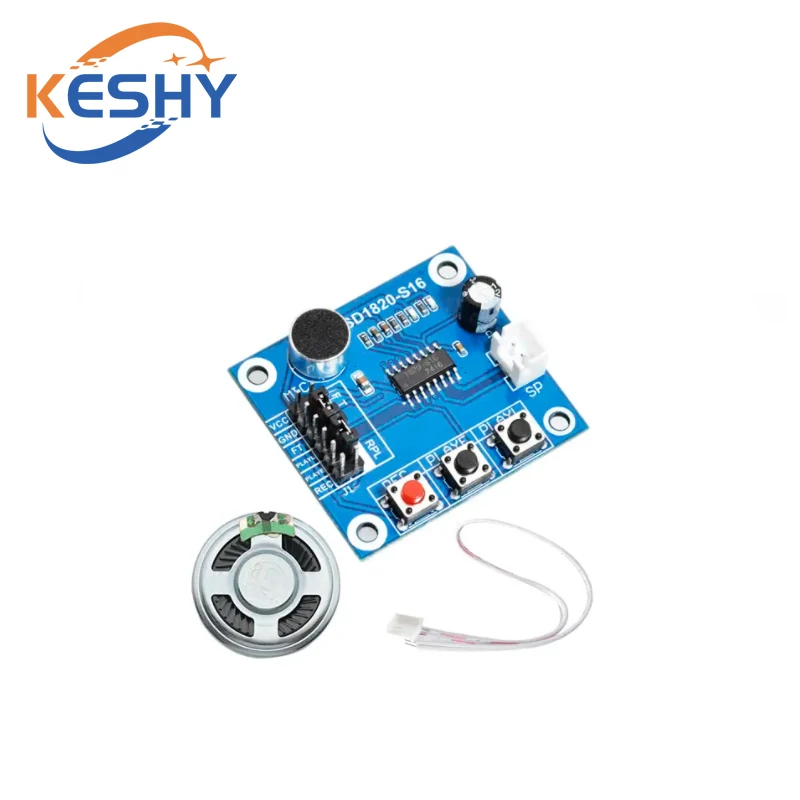 ISD1820 recording module voice module the voice board telediphone module board with Microphones + Loudspeaker