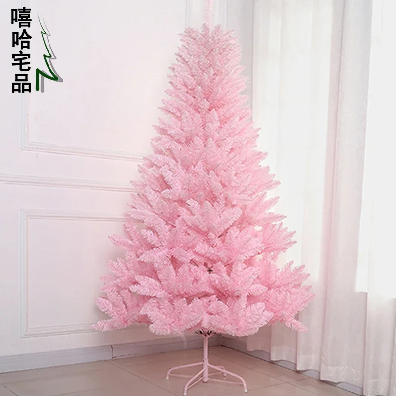 1.5M Pink Christmas Tree, Artificial Christmas Tree with Lights Star Treetop,Ball Ornaments for DIY Christmas Decoration Gifts