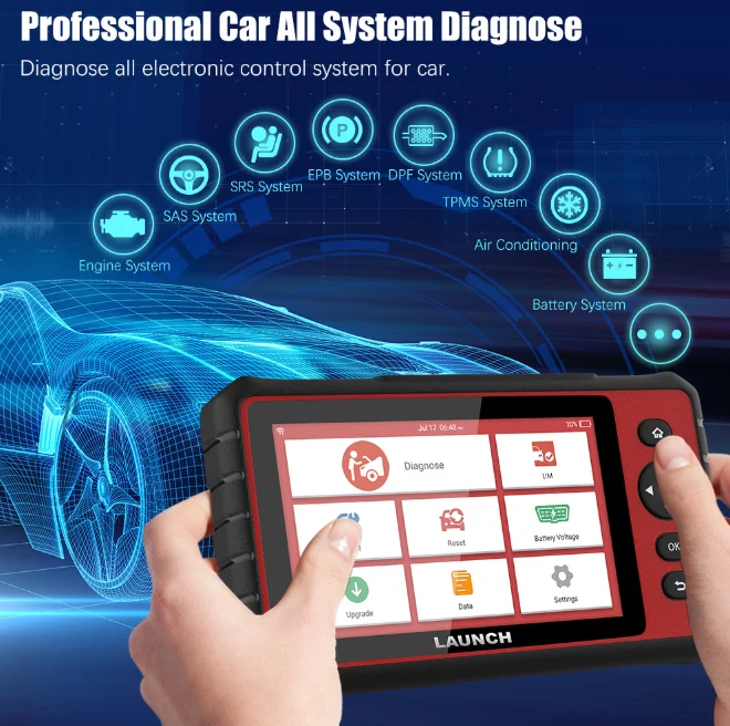 Original X431 CRP909E Professional OBD2 Scanner Full System Diagnostic Tool TPMS ABS OIL SAS 15 Reset Service