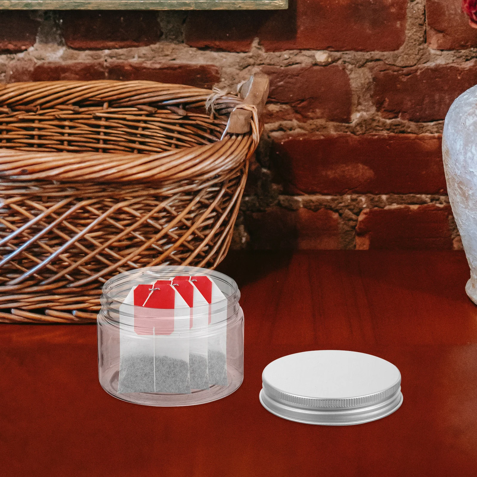 

10pcs Clear ganizer Case Jars 120ml Silver Lid Kitchen ganizer Airtight Boxes Nuts Storage Pantry Containers