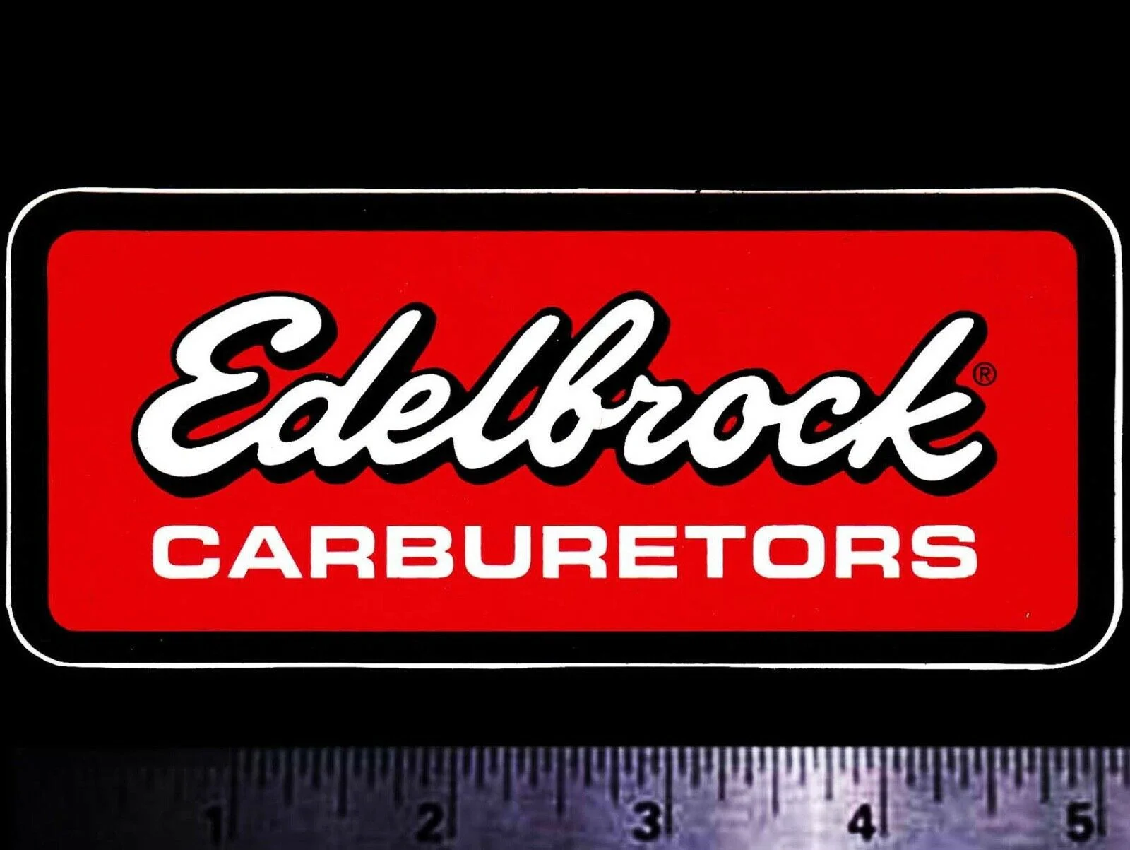 For x2 EDELBROCK Carburetors - Original Vintage 1980s Racing Decal/Sticker