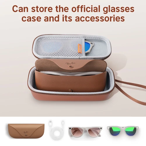 Imagen 2 del producto HIBLOKS para Ray-Ban Meta Wayfarer RW4008/RW4006/RW4012/Skyler/Headliner (GEN1 y GEN2) bolsa portátil bolsa suave anticaída para gafas