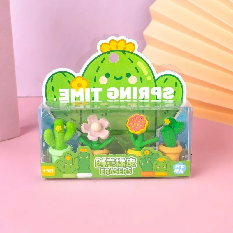 Gomme en forme de succulente pour étudiant, accessoire mignon, 1 pièce