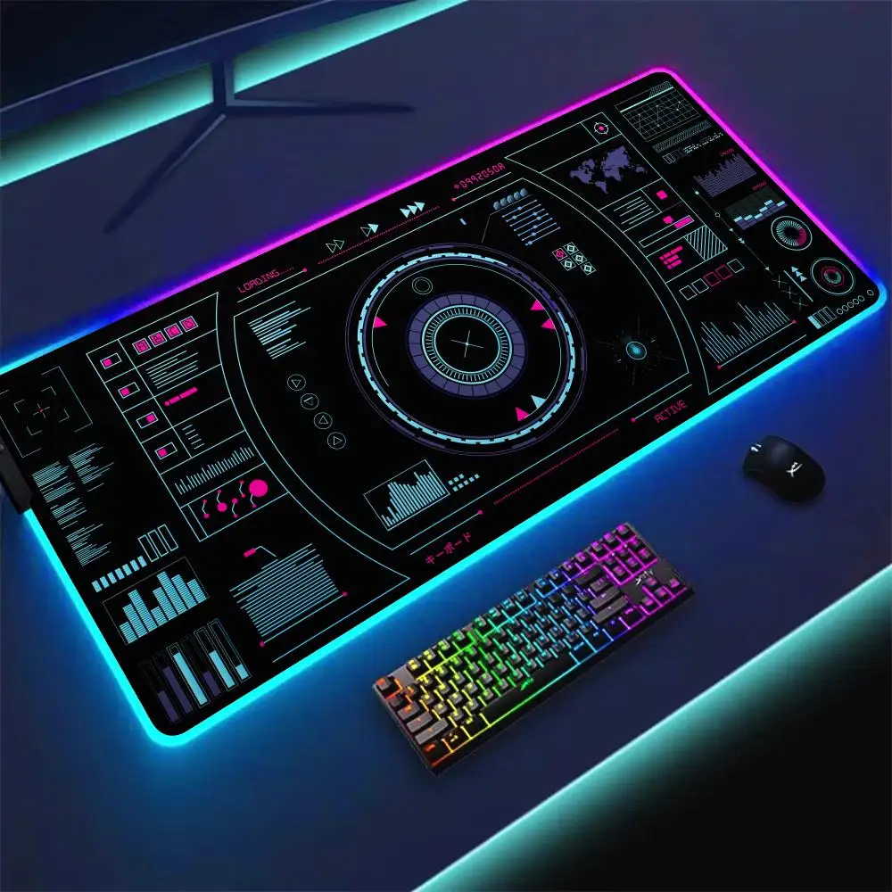 

Коврик для мыши RGB Sense of technology игровой коврик резиновый противоскользящий настольный коврик со светодиодной подсветкой игровая клавиатура коврик для мыши геймер аксессуары для ПК