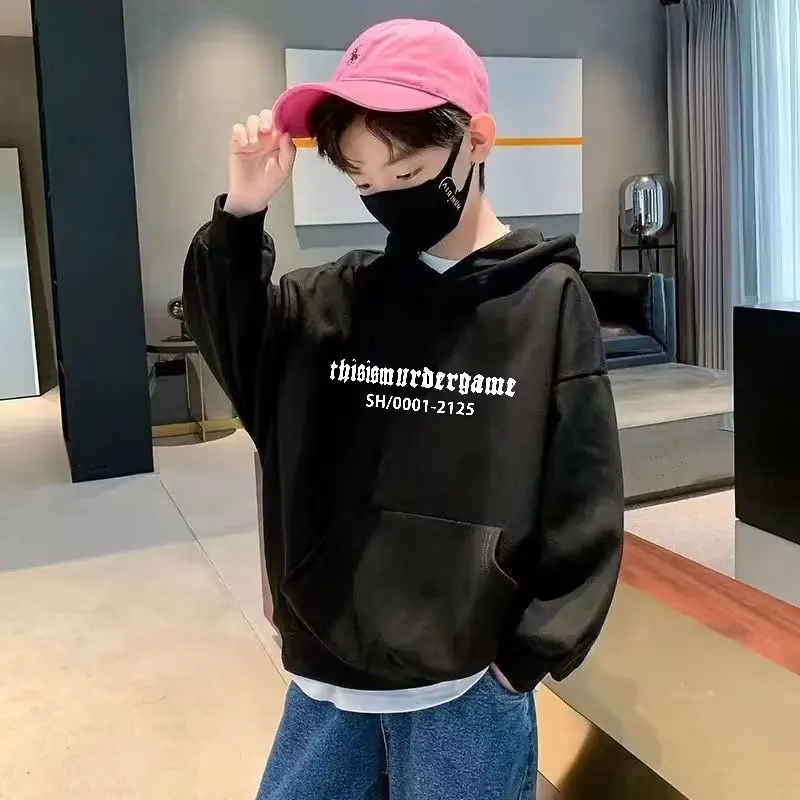 2023 Spring & Autumn Boys Hoodies Sweatshirts Korean Fashion Streetwear Hoodies Casual Children\'s Clothing Pullover Sweatshirs
