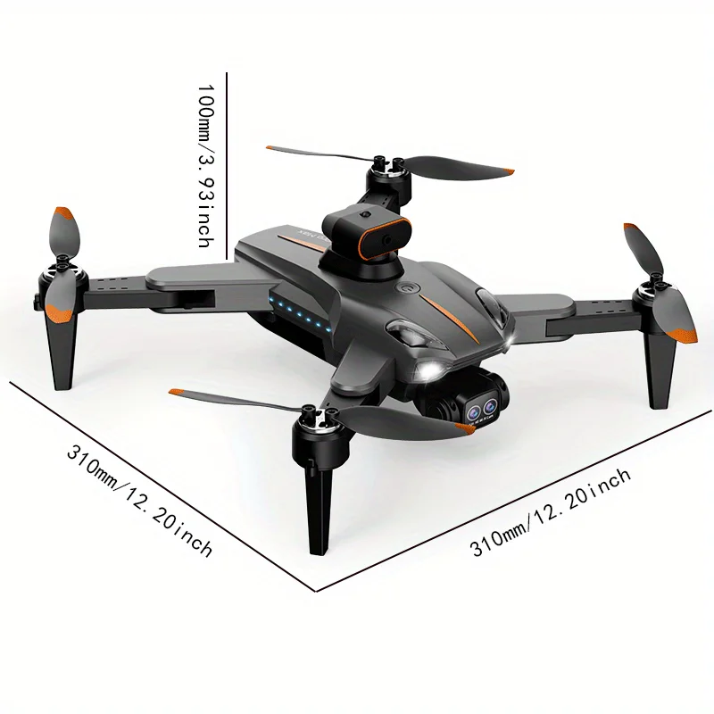 Avião Mini RC com Evitar Obstáculos, Drone GPS sem escova, 8K Pixels, Câmera Dupla 4K HD, Laser All-Round 360 °, P11 Pro Max