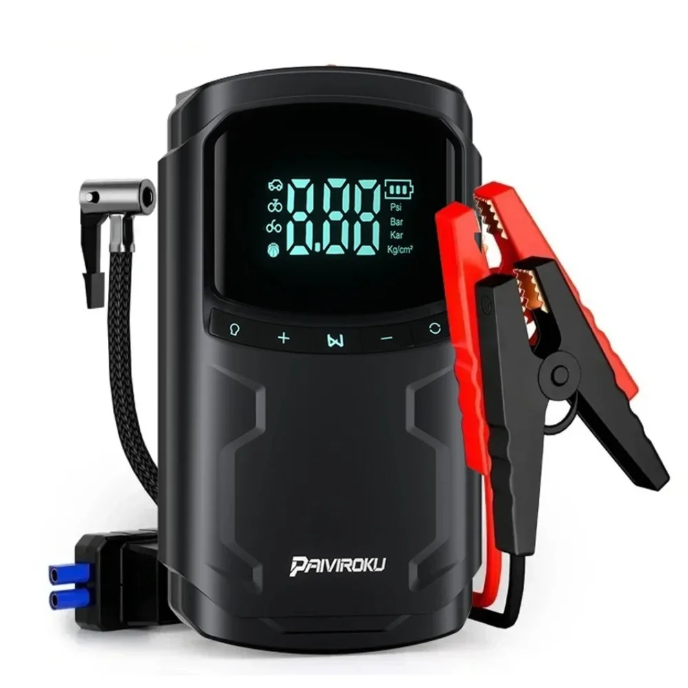 

PAIVIROKU 5000A Car Jump Starter with Air Compressor Auto Battery Booster 150PSI Air Pump Portable Power Bank Tire Inflator
