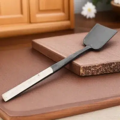 Heavy Duty Ash Shovel with Long Wooden Handle for Stove Coals Cleaning Fireplace Maintenance Kitchen Household Use