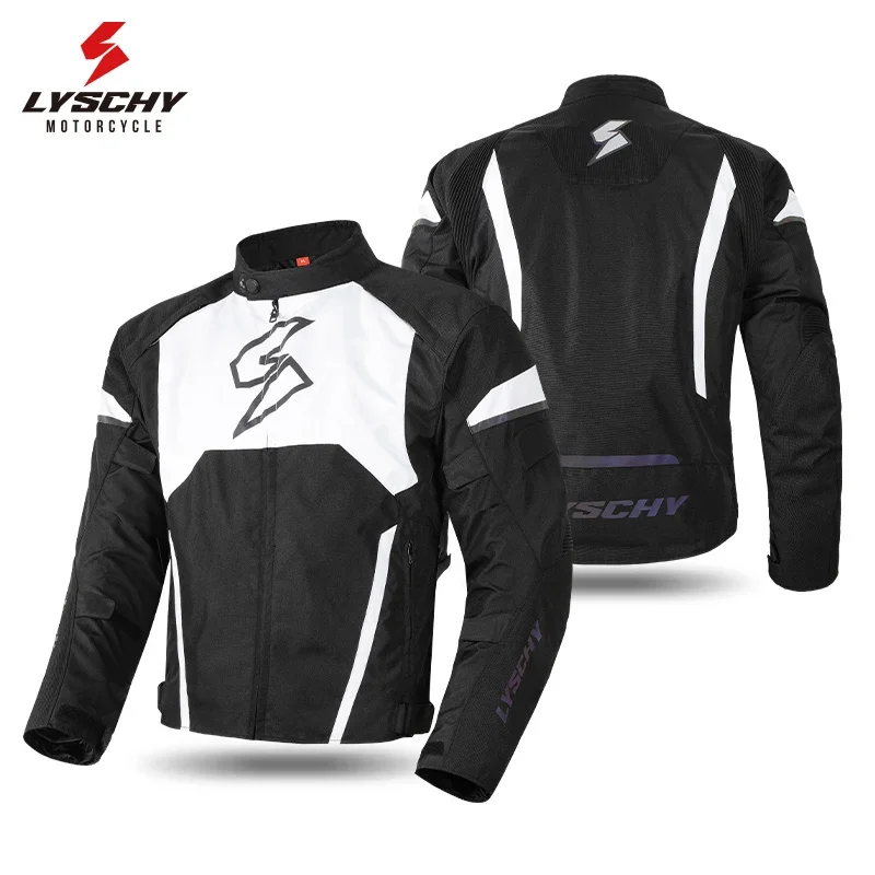 

Newest LYSCHY Men's Winter Warm Clothes Anti-fall Wear-resistant Racing High-quality CE Protective Gear Motorcycle Riding Jacket