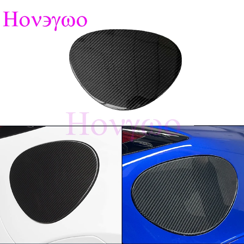 Real Carbon Fiber Car Gas Fuel Tank Cover Decorative Cap For Toyota GR86 for Subaru BRZ 2022up Auto Decoration Decal Cover Trim