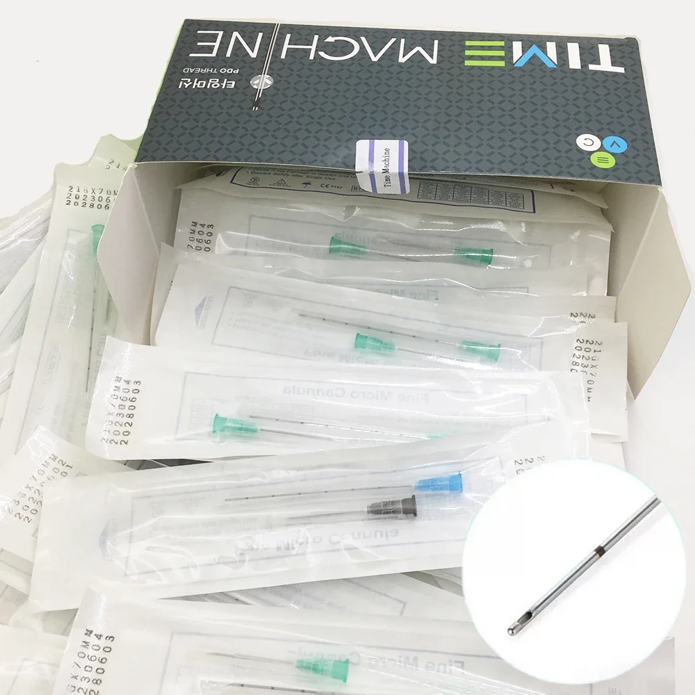 18G/21G/22G/23G/25G/27G/30G 50mm 70mm Disposable Blunt-tip Cannula Micro Body Piercing Tattoo Needles Cannula Syringe