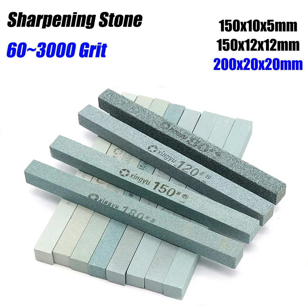 

1Pcs Knife Sharpener Sharpening Stone Green Silicon Carbide Whetstone Strips 60-3000 Grit Pottery Tools Polishing Stone for Jade