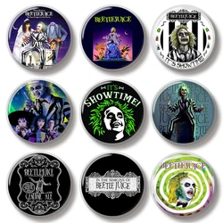 44MM Beetlejuice Tim Burton Pin Soft Button Pin Jewelry Creative Badge Cartoon Brooch Lapel Pin Canvas Bag Backpack Decoration