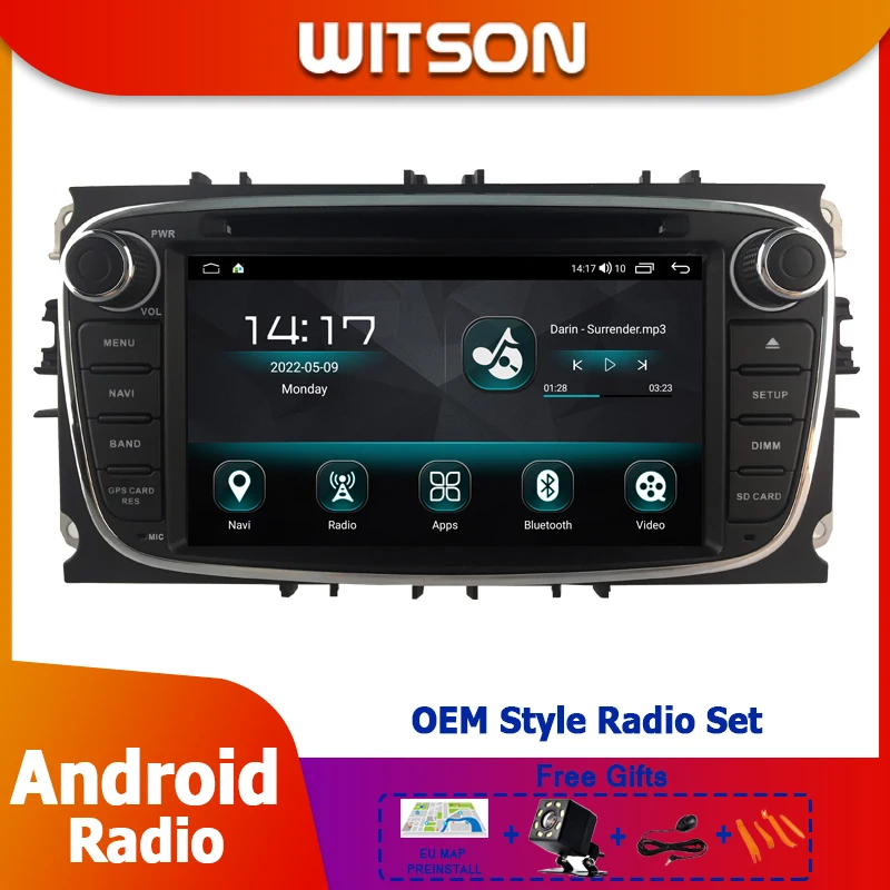 Автомагнитола Android CarPlay WIFI для Ford Mondeo Focus S-MAX Galaxy 2006-2014 мультимедийный плеер DSP стерео аудио