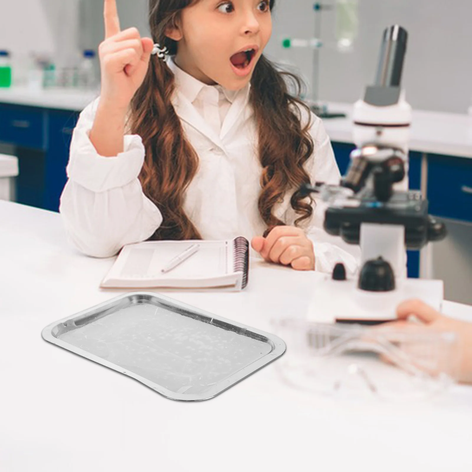 

3Pcs Dissection Tray Wax Covered Stainless Steel Slope-Sided Specimen Positioning Lab Equipment for Classroom Biological Study